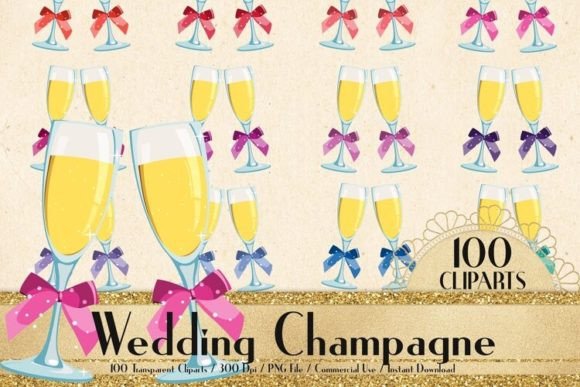 100 Wedding Champagne Glass Clip Art PNG: A Designer's Guide