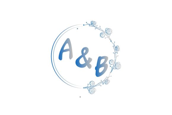 A & B Initial Monogram Wedding Design: A Versatile Asset