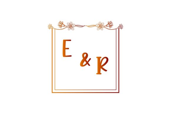 Elegant Monogram Wedding Design: E & R Initials Decoration
