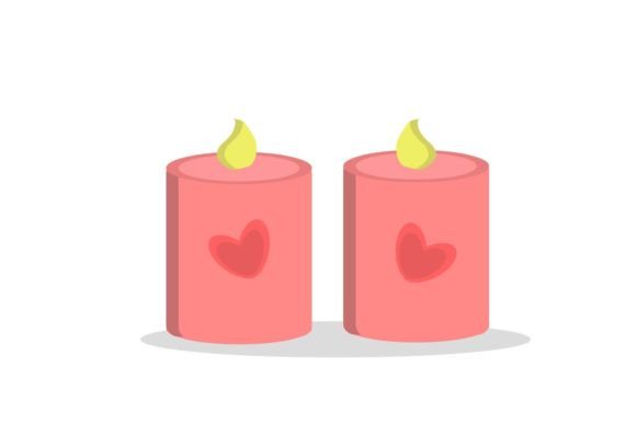 Elegant Wedding Candle Light Vector Art for Designers