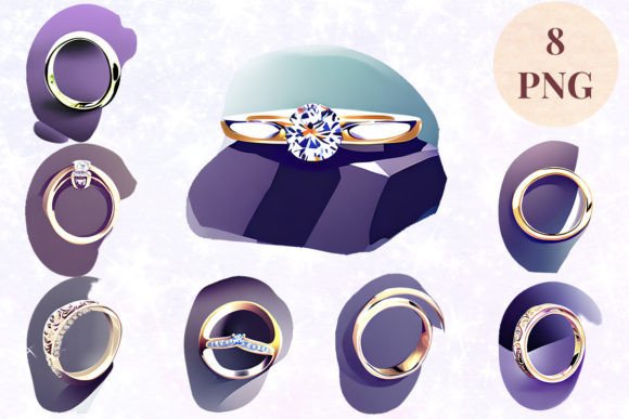 Elevate Your Projects with Wedding Ring 25 Clipart PNG