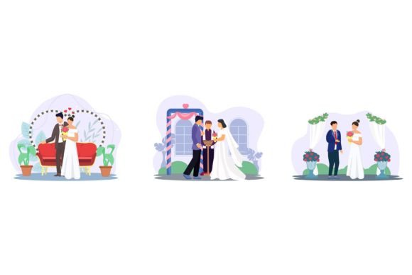 Elevate Your Visual Projects with Wedding Romance Day Flat Bundle