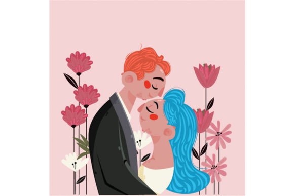 Hand Drawn Wedding Couple Illustration: Elevate Your Designs