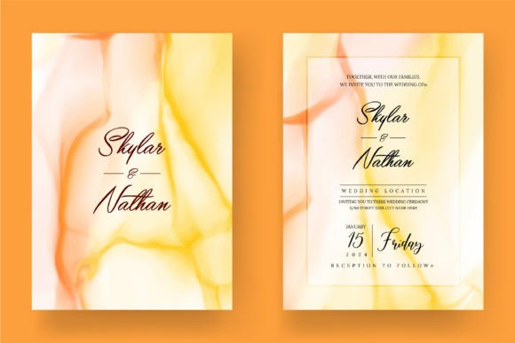 Modern Marble Stone Wedding Invitation: A Design Asset