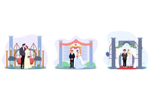 Wedding Coming Moment Flat Bundle: Essential Design Assets