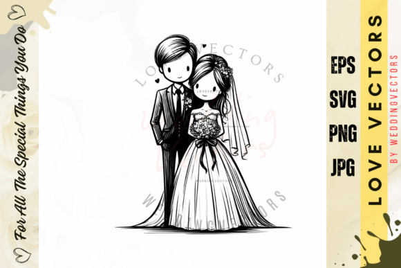 Wedding Couple and Love Vectors - C4973: Designing Eternal Romance