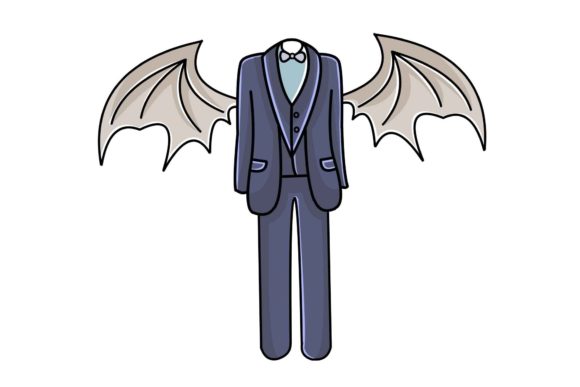 Wedding Flying Fantasy Suit Sticker: A Design Asset