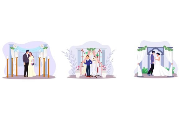 Wedding Memorial Ceremony Flat Design: A Modern Visual Tribute