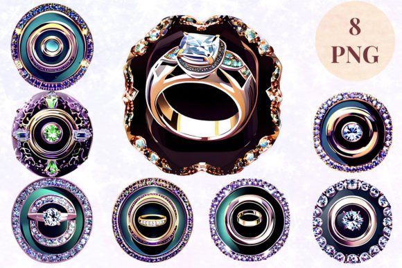 Wedding Ring 20 Clipart PNG: Versatile Assets for Modern Design